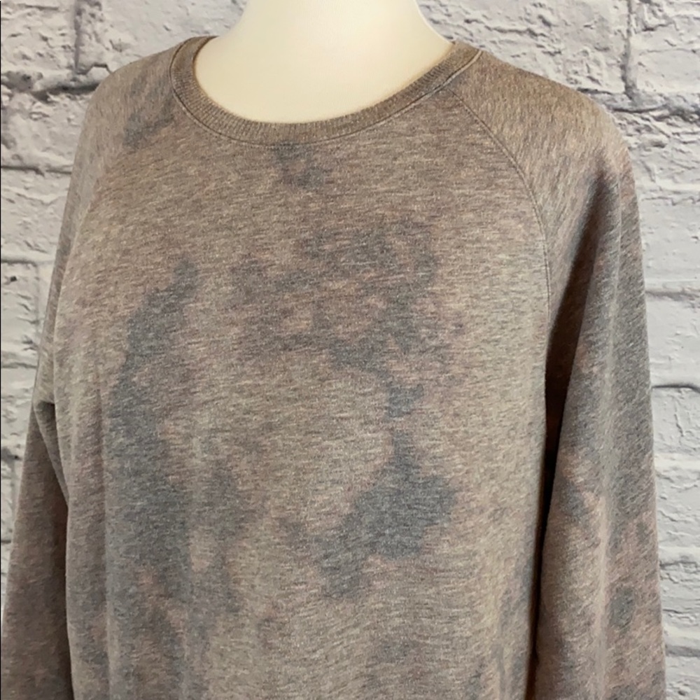 Gray Beige Bleach / Reverse Tie Dye Sweatshirt - image 6